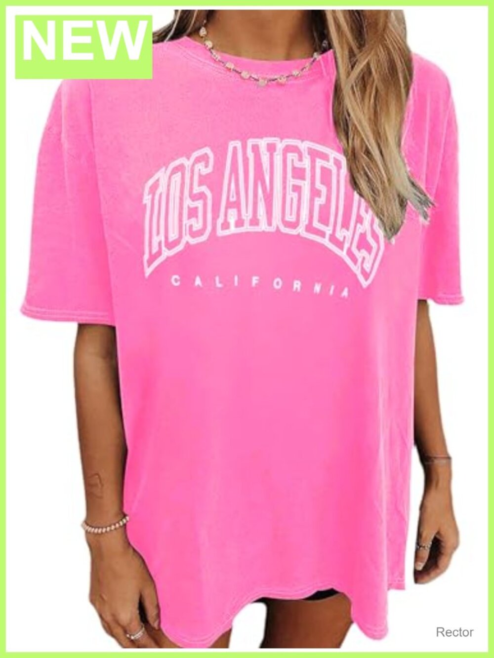 Oversized Womens Cotton Tee Short Sleeve Drop Shoulder Graphic T-Shirt